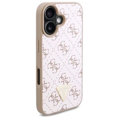 Etui Guess New 4G Triangle na iPhone 16 - białe Guess