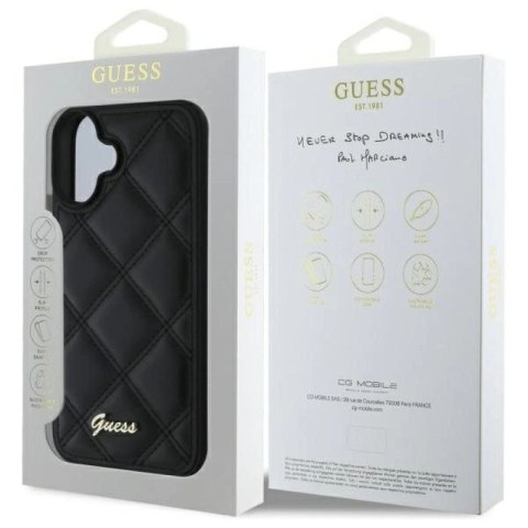 Etui Guess New 4G Triangle na iPhone 16 - czarne Guess