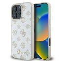 Etui Guess Peony Script Logo MagSafe na iPhone 16 Pro - białe Guess