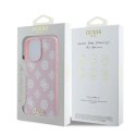 Etui Guess Peony Script Logo MagSafe na iPhone 16 Pro - różowe Guess