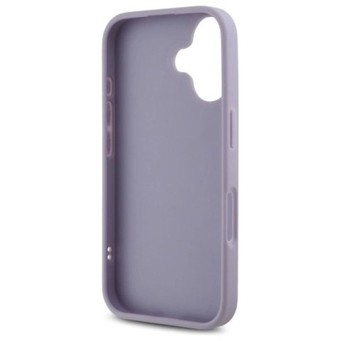 Etui Guess Quilted Metal Logo na iPhone 16 - jasnofioletowe Guess