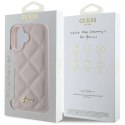 Etui Guess Quilted Metal Logo na iPhone 16 - różowe Guess