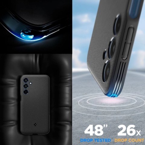 Etui Spigen Essential SandBlast na Samsung Galaxy M35 5G - czarne Spigen
