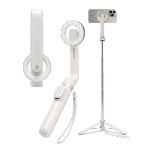 Selfie stick Spigen S571W MagSafe Bluetooth z tripodem - beżowy