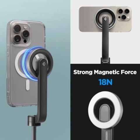 Selfie stick Spigen S580W MagSafe Bluetooth z tripodem - czarny