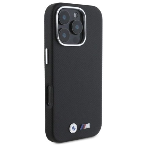 Etui BMW M Edition Kevlar Wrapped Metal na iPhone 16 Pro Max - czarne BMW