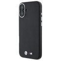 Etui BMW M Smooth Full Wrapped Metal MagSafe na iPhone 16 - czarne BMW