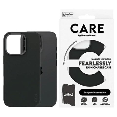 Etui CARE by PanzerGlass Fashion Case z MagSafe na iPhone 16 Pro - czarne PanzerGlass
