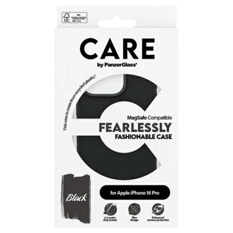 Etui CARE by PanzerGlass Fashion Case z MagSafe na iPhone 16 Pro - czarne PanzerGlass