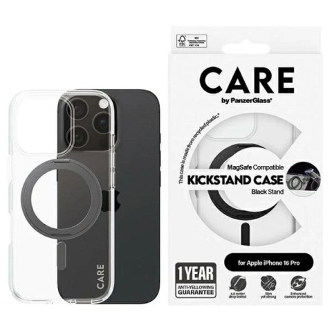 Etui CARE by PanzerGlass Feature Kickstand Case z MagSafe na iPhone 16 Pro - czarne PanzerGlass