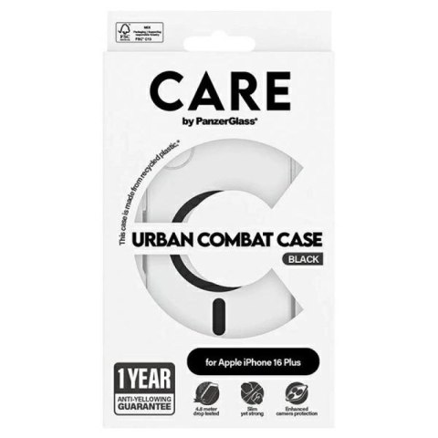 Etui CARE by PanzerGlass Flagship Case z MagSafe na iPhone 16 Plus - czarne PanzerGlass