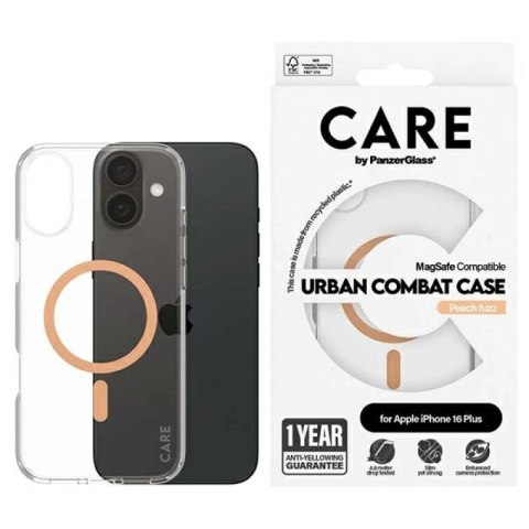 Etui CARE by PanzerGlass Flagship Case z MagSafe na iPhone 16 Plus - pomarańczowe PanzerGlass