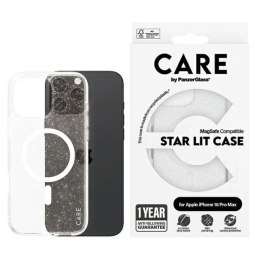 Etui CARE by PanzerGlass Flagship Star Lit Case z MagSafe na iPhone 16 Pro Max - białe PanzerGlass