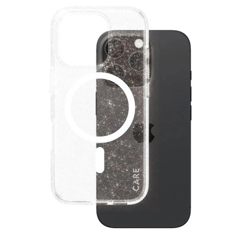 Etui CARE by PanzerGlass Flagship Star Lit Case z MagSafe na iPhone 16 Pro - białe PanzerGlass