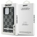 Etui DKNY Checkered Pattern & Printed Stripes na iPhone 16 Pro - czarne DKNY