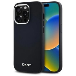 Etui DKNY Plain Logo MagSafe na iPhone 14 Pro - czarne DKNY