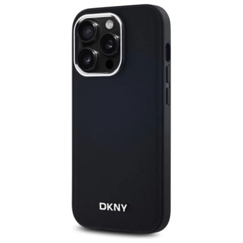 Etui DKNY Plain Logo MagSafe na iPhone 14 Pro - czarne DKNY