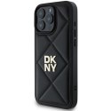 Etui DKNY Quilted Stack Logo na iPhone 16 Pro - czarne DKNY