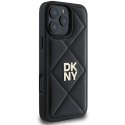 Etui DKNY Quilted Stack Logo na iPhone 16 Pro - czarne DKNY