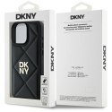Etui DKNY Quilted Stack Logo na iPhone 16 Pro - czarne DKNY