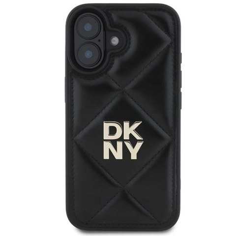 Etui DKNY Quilted Stack Logo na iPhone 16 - czarne DKNY
