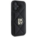 Etui DKNY Quilted Stack Logo na iPhone 16 - czarne DKNY