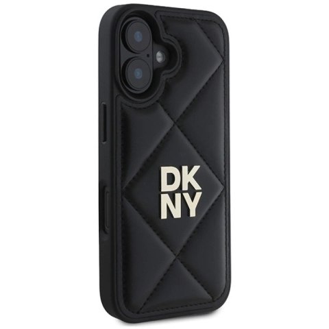 Etui DKNY Quilted Stack Logo na iPhone 16 - czarne DKNY