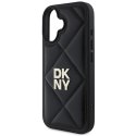 Etui DKNY Quilted Stack Logo na iPhone 16 - czarne DKNY