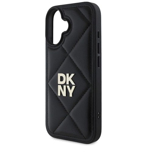 Etui DKNY Quilted Stack Logo na iPhone 16 - czarne DKNY