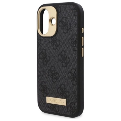 Etui Guess 4G Logo Plate MagSafe na iPhone 16 - czarne Guess