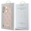 Etui Guess 4G Logo Plate MagSafe na iPhone 16 - różowe Guess