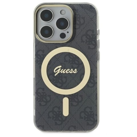 Etui Guess IML 4G MagSafe na iPhone 16 Pro Max - czarne Guess