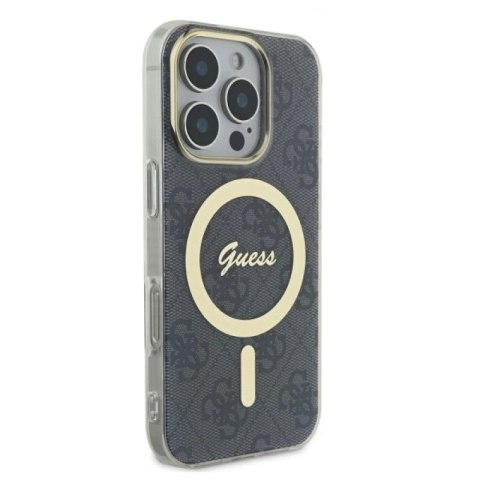 Etui Guess IML 4G MagSafe na iPhone 16 Pro Max - czarne Guess