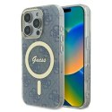 Etui Guess IML 4G MagSafe na iPhone 16 Pro Max - niebieskie Guess