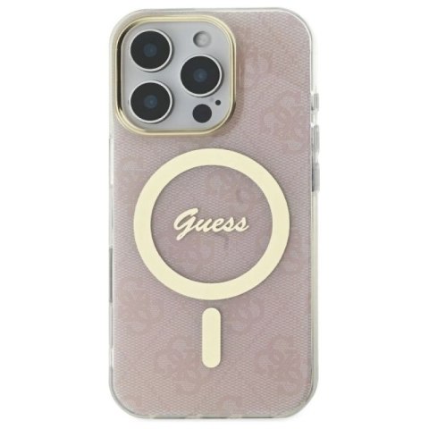 Etui Guess IML 4G MagSafe na iPhone 16 Pro Max - różowe Guess