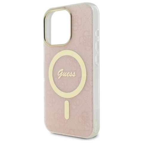 Etui Guess IML 4G MagSafe na iPhone 16 Pro Max - różowe Guess