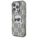 Etui Karl Lagerfeld IML Karl Head Electroplated na iPhone 16 Pro - czarne Karl Lagerfeld