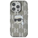 Etui Karl Lagerfeld IML Karl Head Electroplated na iPhone 16 Pro - czarne Karl Lagerfeld