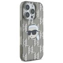 Etui Karl Lagerfeld IML Karl Head Electroplated na iPhone 16 Pro - czarne Karl Lagerfeld