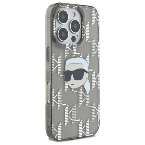 Etui Karl Lagerfeld IML Karl Head Electroplated na iPhone 16 Pro - czarne Karl Lagerfeld