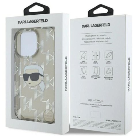Etui Karl Lagerfeld IML Karl Head Electroplated na iPhone 16 Pro - czarne Karl Lagerfeld