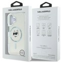 Etui Karl Lagerfeld IML Metal Choupette Head MagSafe na iPhone 16 Plus - białye Karl Lagerfeld