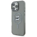 Etui Karl Lagerfeld IML Metal Choupette Head MagSafe na iPhone 16 Pro - czarne Karl Lagerfeld