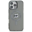 Etui Karl Lagerfeld IML Metal Choupette Head MagSafe na iPhone 16 Pro - czarne Karl Lagerfeld