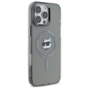 Etui Karl Lagerfeld IML Metal Choupette Head MagSafe na iPhone 16 Pro - czarne Karl Lagerfeld