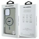 Etui Karl Lagerfeld IML Metal Choupette Head MagSafe na iPhone 16 Pro - czarne Karl Lagerfeld