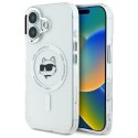 Etui Karl Lagerfeld IML Metal Choupette Head MagSafe na iPhone 16 - białe Karl Lagerfeld