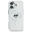 Etui Karl Lagerfeld IML Metal Choupette Head MagSafe na iPhone 16 - białe Karl Lagerfeld