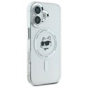 Etui Karl Lagerfeld IML Metal Choupette Head MagSafe na iPhone 16 - białe Karl Lagerfeld