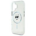Etui Karl Lagerfeld IML Metal Choupette Head MagSafe na iPhone 16 - białe Karl Lagerfeld